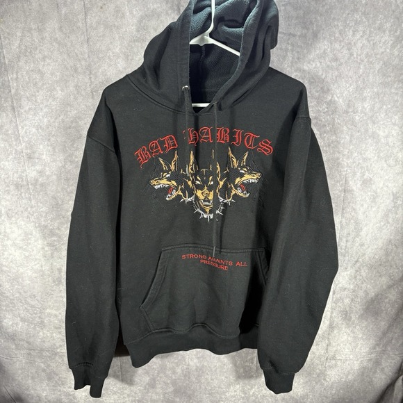 Soleboy Hoodie Mens XL Black Rage In Peace Embroidered‎ Streetwear